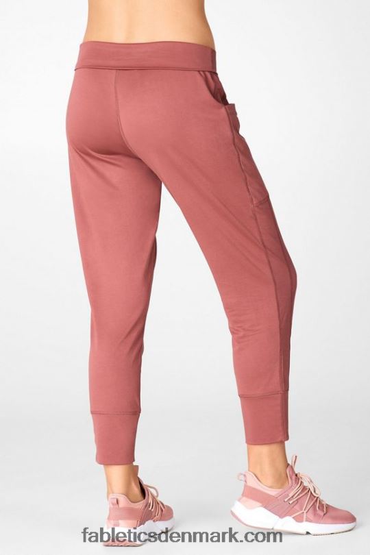 Fabletics Kvinder slanke strikbukser med snoretræk PNX2T159 plys pink/violetta/tapioka