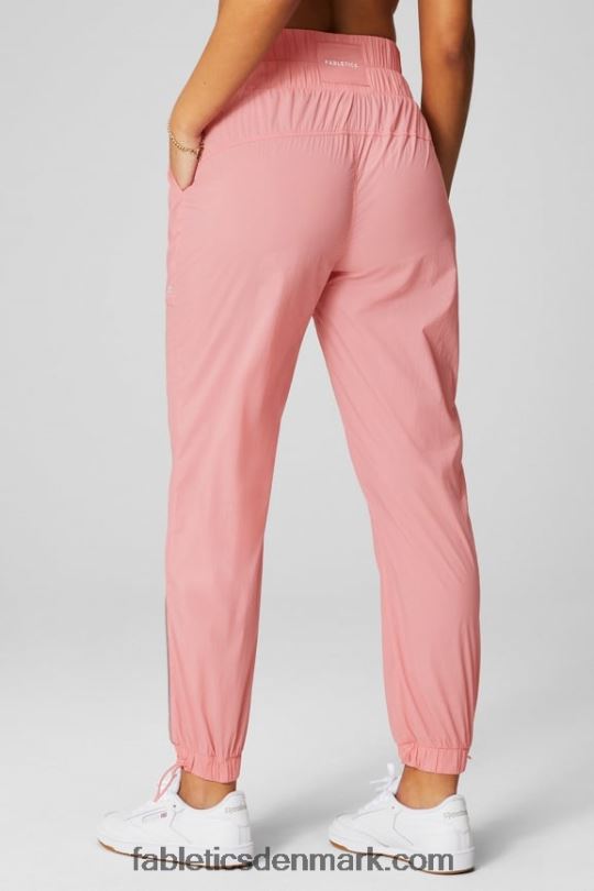 Fabletics Kvinder ultra højtaljede nylonbukser med rør PNX2T7 rouge blush/reflekssølv