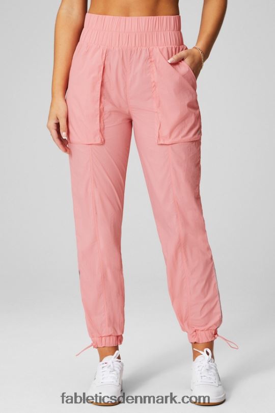 Fabletics Kvinder ultra højtaljede nylonbukser med rør PNX2T7 rouge blush/reflekssølv