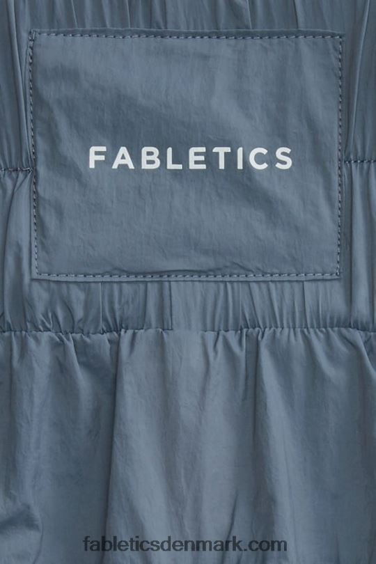 Fabletics Kvinder ultra højtaljede nylonbukser med rør PNX2T9 stormsky/reflekterende sølv