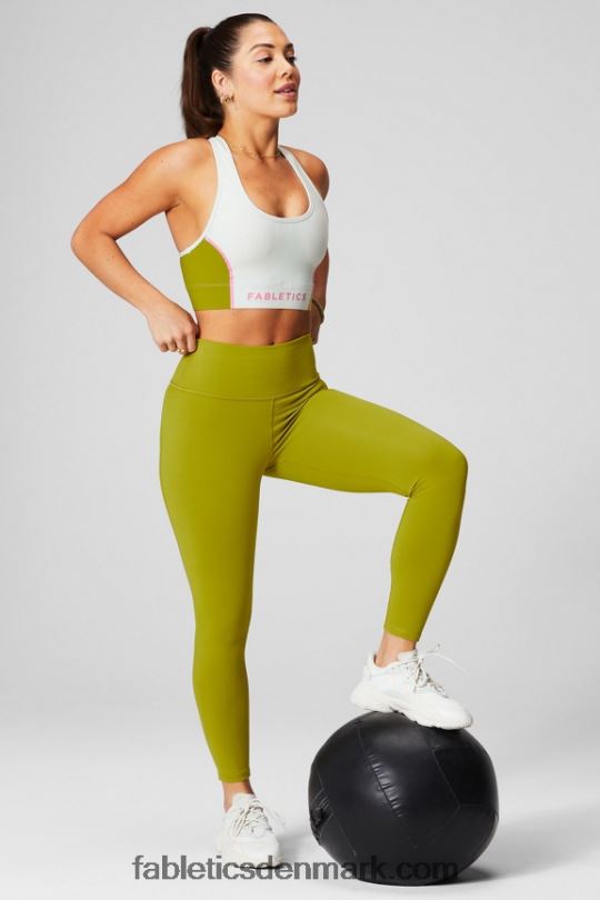 Fabletics Kvinder Define powerhold højtaljet 7/8 legging 21 PNX2T652 mineralgrå/sort knockout