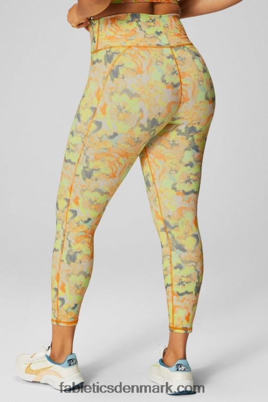Fabletics Kvinder Define powerhold højtaljet 7/8 legging 22 PNX2T653 mineralgrå/sort knockout