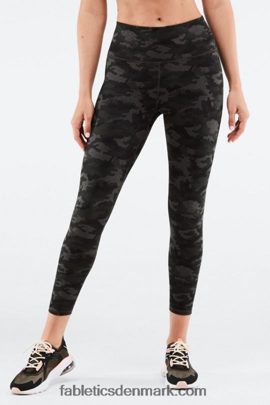 Fabletics Kvinder Define powerhold højtaljet 7/8 legging 23 PNX2T659 klassisk hvid/sort knockout