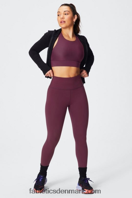 Fabletics Kvinder Define powerhold højtaljet 7/8 legging 23 PNX2T662 merlot/multi