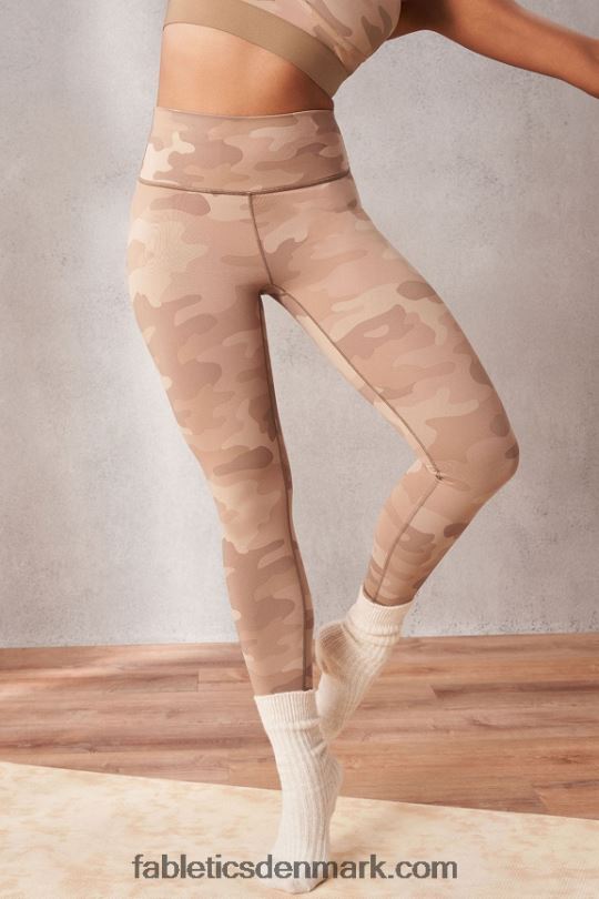 Fabletics Kvinder Define powerhold højtaljet 7/8 legging 24 PNX2T664 marine pæon/rio rød
