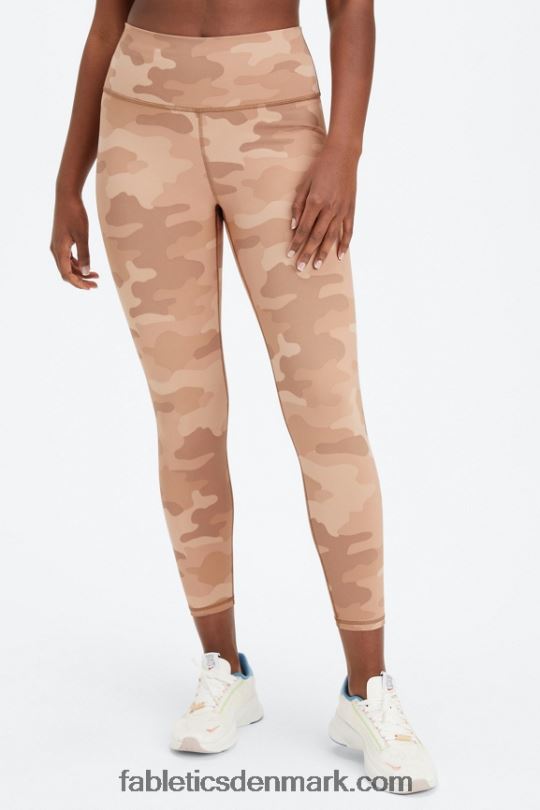 Fabletics Kvinder Define powerhold højtaljet 7/8 legging 24 PNX2T664 marine pæon/rio rød