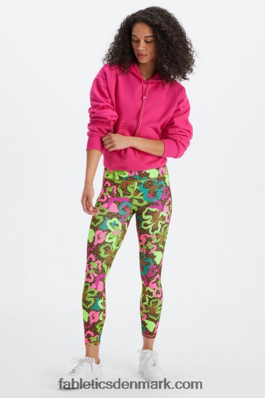 Fabletics Kvinder Define powerhold højtaljet 7/8 legging 24 PNX2T666 blød grå lyng/atletikklub