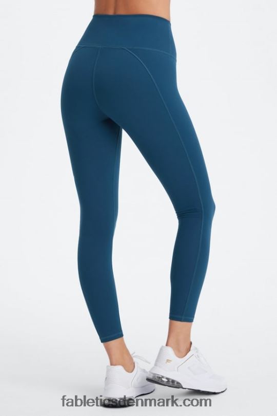 Fabletics Kvinder Define powerhold højtaljet 7/8 legging 26 PNX2T673 grønne krybdyr/sort