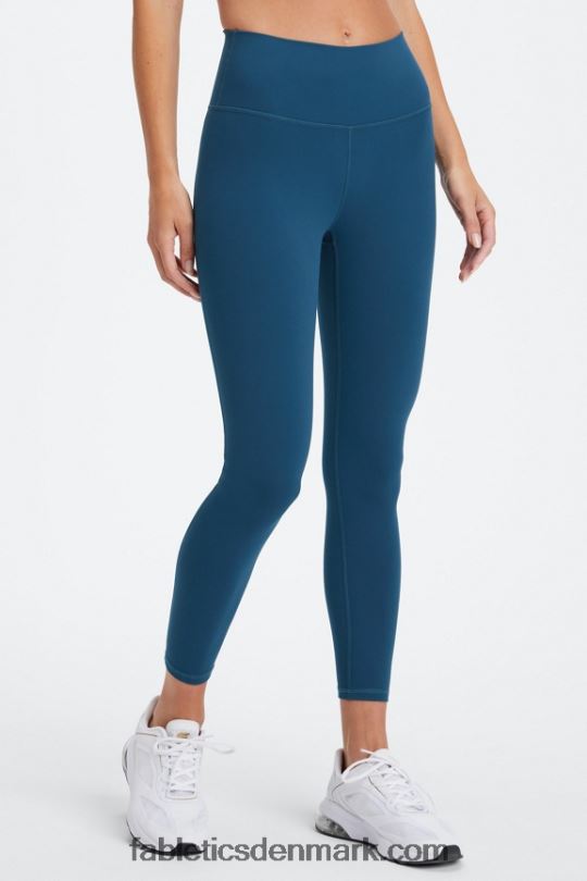 Fabletics Kvinder Define powerhold højtaljet 7/8 legging 26 PNX2T673 grønne krybdyr/sort
