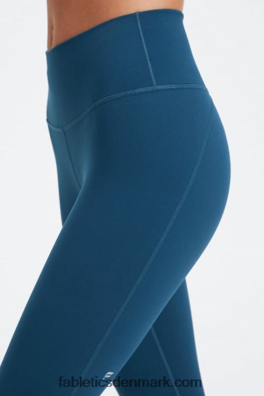 Fabletics Kvinder Define powerhold højtaljet 7/8 legging 26 PNX2T673 grønne krybdyr/sort