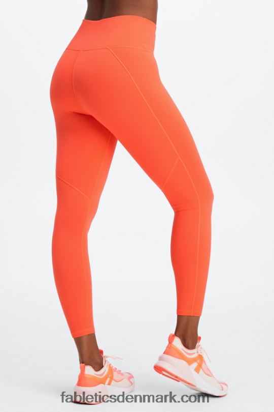 Fabletics Kvinder Define powerhold højtaljet 7/8 legging 26 PNX2T677 frostet lilla/lyserød sky