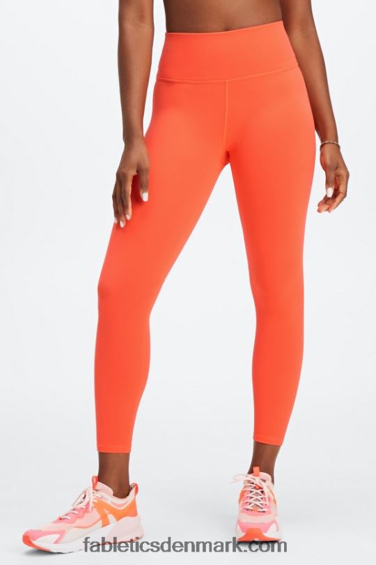 Fabletics Kvinder Define powerhold højtaljet 7/8 legging 26 PNX2T677 frostet lilla/lyserød sky