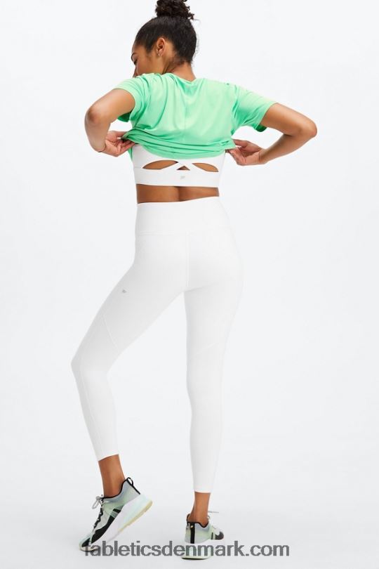 Fabletics Kvinder Define powerhold højtaljet 7/8 legging 28 PNX2T684 levende gul/hvid