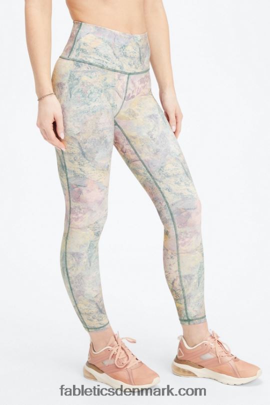 Fabletics Kvinder Define powerhold højtaljet 7/8 legging 28 PNX2T685 pink escape store sommergalskab/reflekssølv