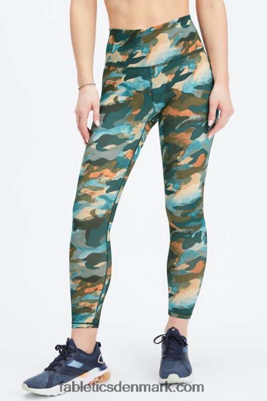 Fabletics Kvinder Define powerhold højtaljet 7/8 legging 28 PNX2T687 stor swelter/reflekterende sølv