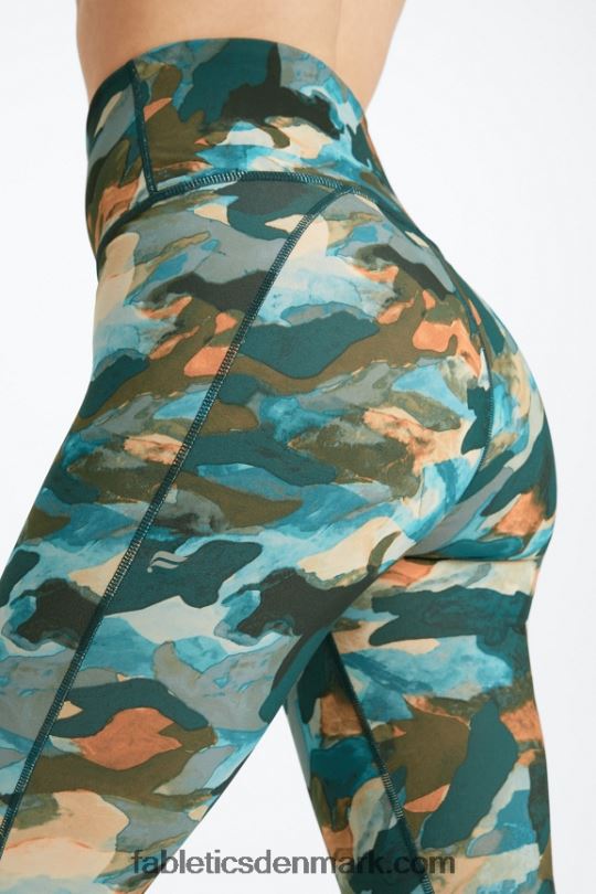 Fabletics Kvinder Define powerhold højtaljet 7/8 legging 28 PNX2T687 stor swelter/reflekterende sølv