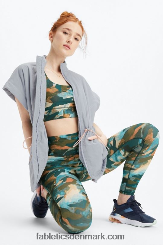 Fabletics Kvinder Define powerhold højtaljet 7/8 legging 28 PNX2T687 stor swelter/reflekterende sølv