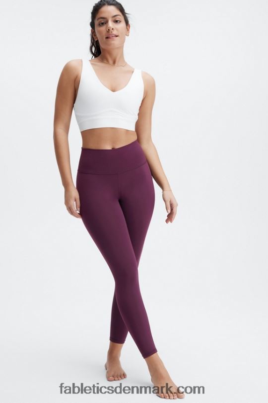 Fabletics Kvinder Define powerhold højtaljet 7/8 legging 29 PNX2T690 klassisk hvid/reflekterende sølv