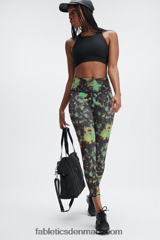 Fabletics Kvinder Define powerhold højtaljet 7/8 legging 30 PNX2T693 tinmarmoreret zebra/reflekssølv