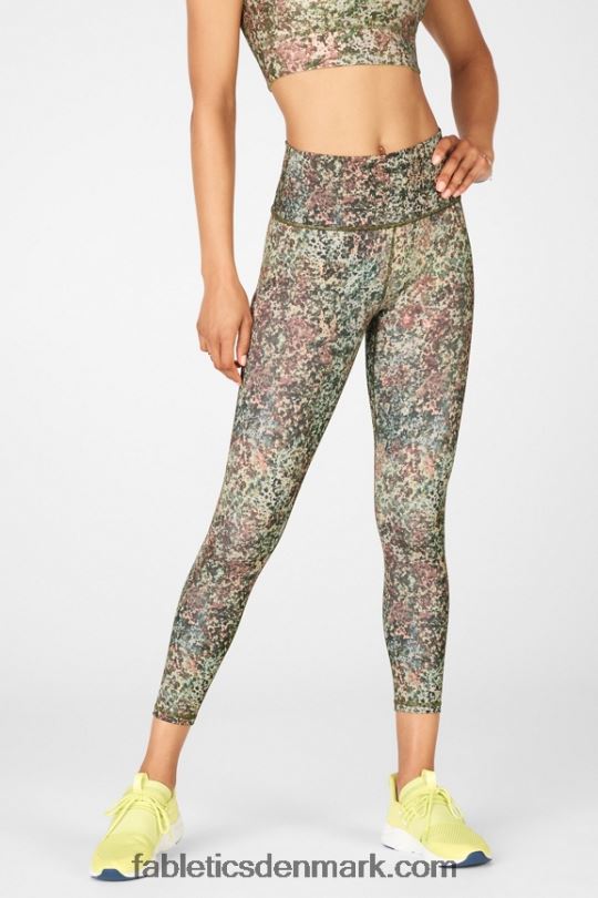 Fabletics Kvinder Define powerhold højtaljet 7/8 legging 31 PNX2T702 klassisk hvid/cremefarvet/grafisk