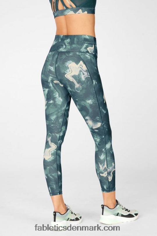 Fabletics Kvinder Define powerhold højtaljet 7/8 legging 33 PNX2T709 misty bay/klassisk hvid