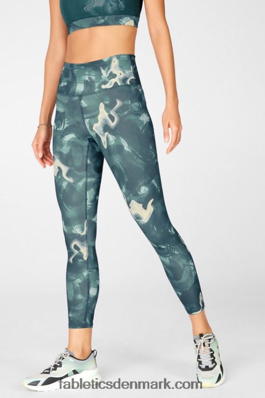 Fabletics Kvinder Define powerhold højtaljet 7/8 legging 33 PNX2T709 misty bay/klassisk hvid