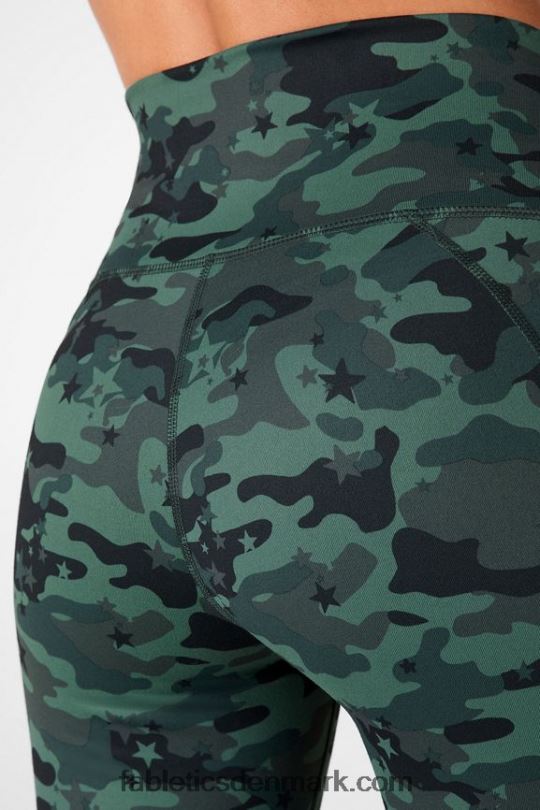 Fabletics Kvinder Define powerhold højtaljet 7/8 legging 34 PNX2T717 elektrisk kirsebær klassisk leopard/sort logo