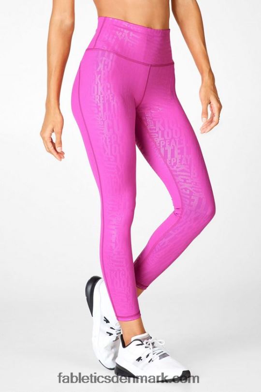 Fabletics Kvinder Define powerhold højtaljet 7/8 legging 35 PNX2T718 hejre/hejre logo