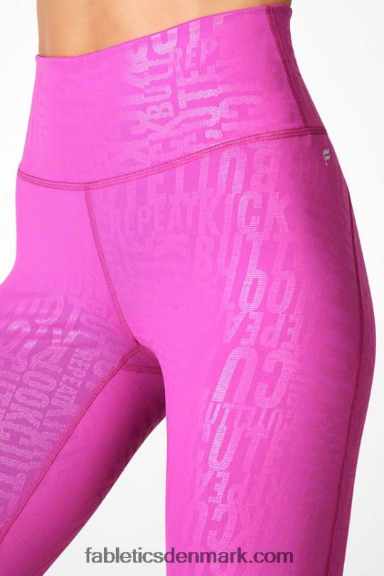 Fabletics Kvinder Define powerhold højtaljet 7/8 legging 35 PNX2T718 hejre/hejre logo