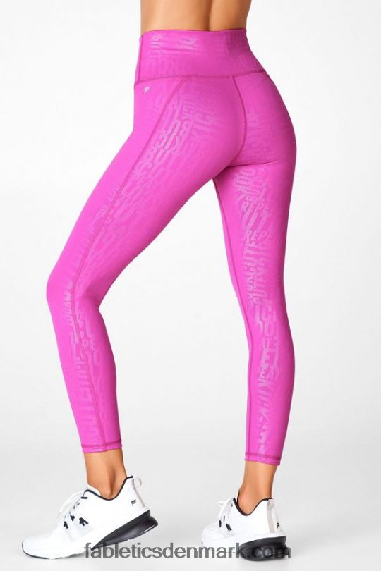 Fabletics Kvinder Define powerhold højtaljet 7/8 legging 35 PNX2T718 hejre/hejre logo