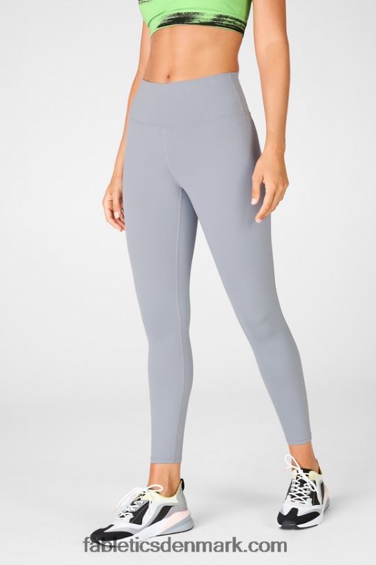 Fabletics Kvinder Define powerhold højtaljet 7/8 legging 35 PNX2T722 ultraviolet/pilebark/hejre-logo