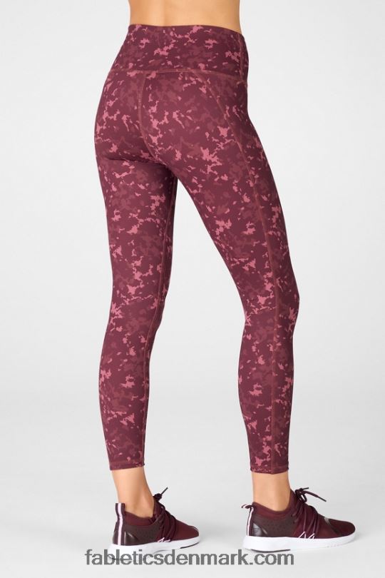 Fabletics Kvinder Define powerhold højtaljet 7/8 legging 36 PNX2T725 hejren/pilebark logo