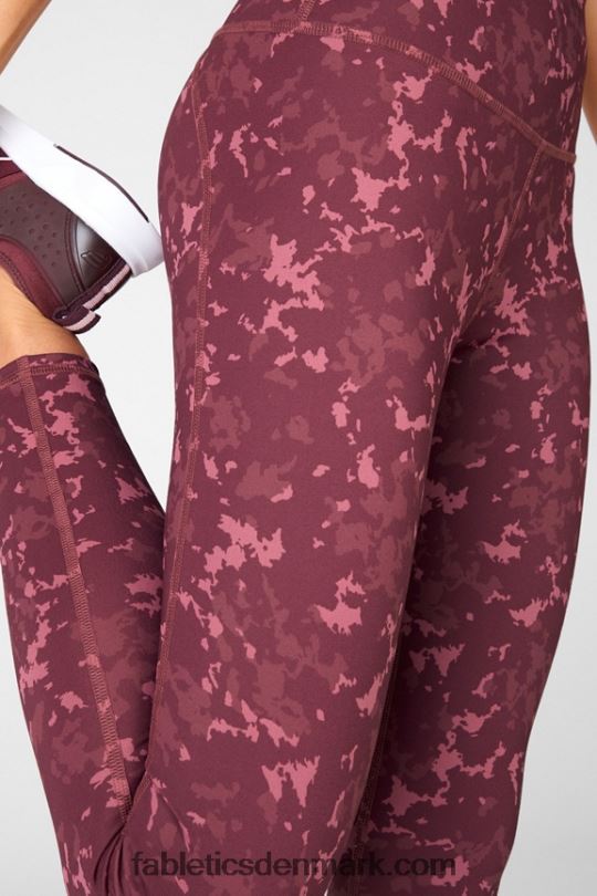 Fabletics Kvinder Define powerhold højtaljet 7/8 legging 36 PNX2T725 hejren/pilebark logo