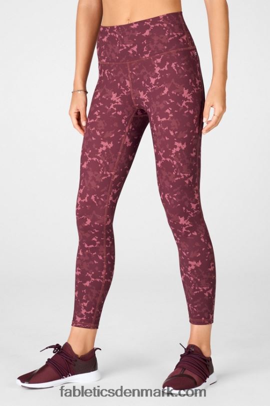 Fabletics Kvinder Define powerhold højtaljet 7/8 legging 36 PNX2T725 hejren/pilebark logo