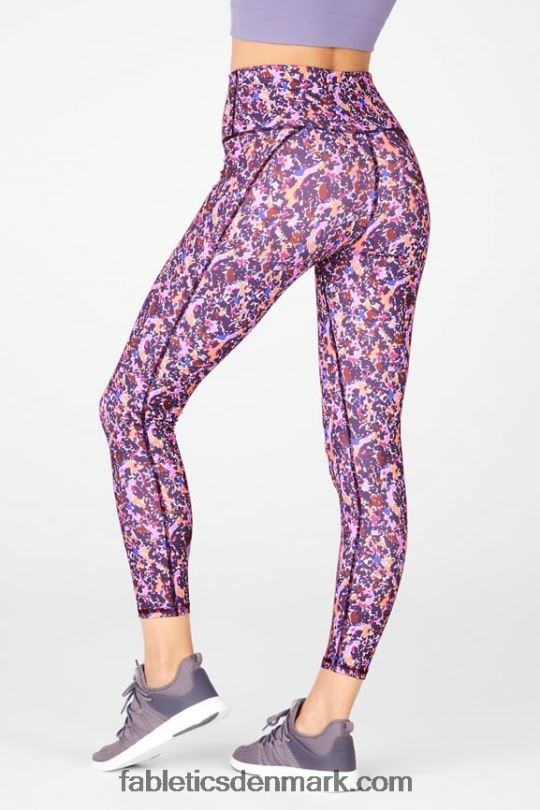 Fabletics Kvinder Define powerhold højtaljet 7/8 legging 37 PNX2T728 blød hvid mini nueue camo/pilebark logo