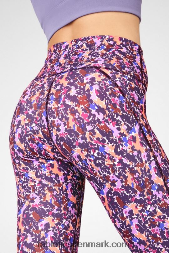 Fabletics Kvinder Define powerhold højtaljet 7/8 legging 37 PNX2T728 blød hvid mini nueue camo/pilebark logo