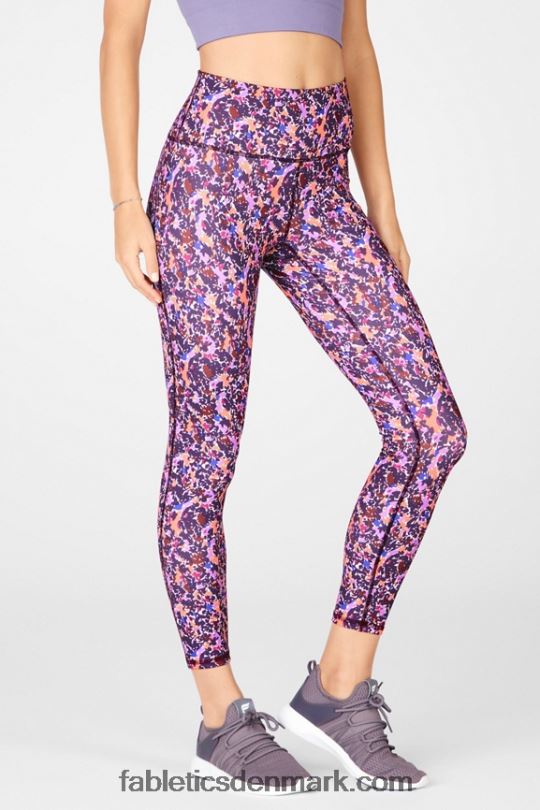 Fabletics Kvinder Define powerhold højtaljet 7/8 legging 37 PNX2T728 blød hvid mini nueue camo/pilebark logo