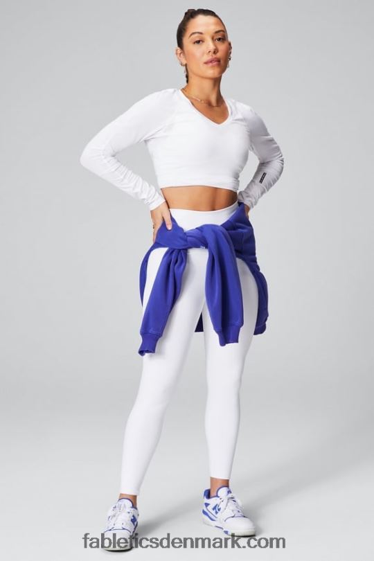 Fabletics Kvinder Define powerhold ultra hw 7/8 legging PNX2T1012 klassisk hvid
