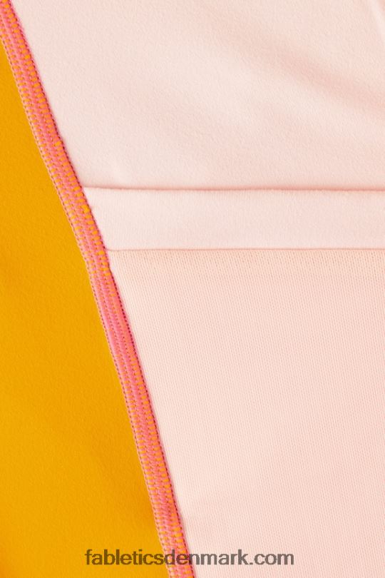 Fabletics Kvinder On-the-go powerhold højtaljet capri 44 PNX2T765 eftermiddagssol/lyserød smørcreme
