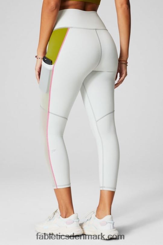 Fabletics Kvinder On-the-go powerhold højtaljet capri 44 PNX2T766 myntegrå/olivenlund