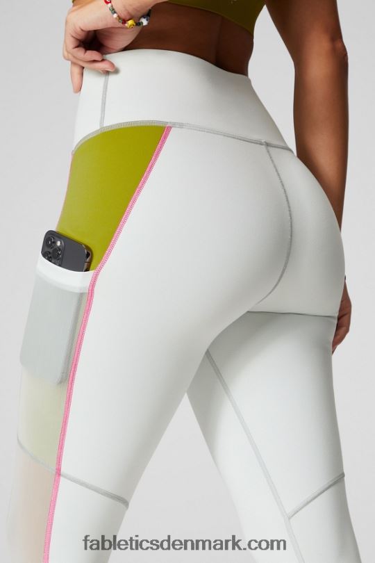 Fabletics Kvinder On-the-go powerhold højtaljet capri 44 PNX2T766 myntegrå/olivenlund
