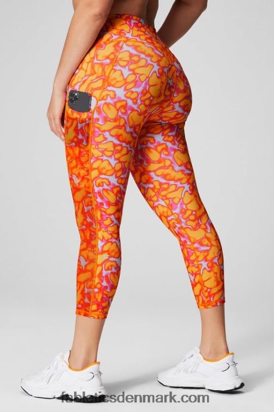 Fabletics Kvinder On-the-go powerhold højtaljet capri 44 PNX2T767 sort/salt spray