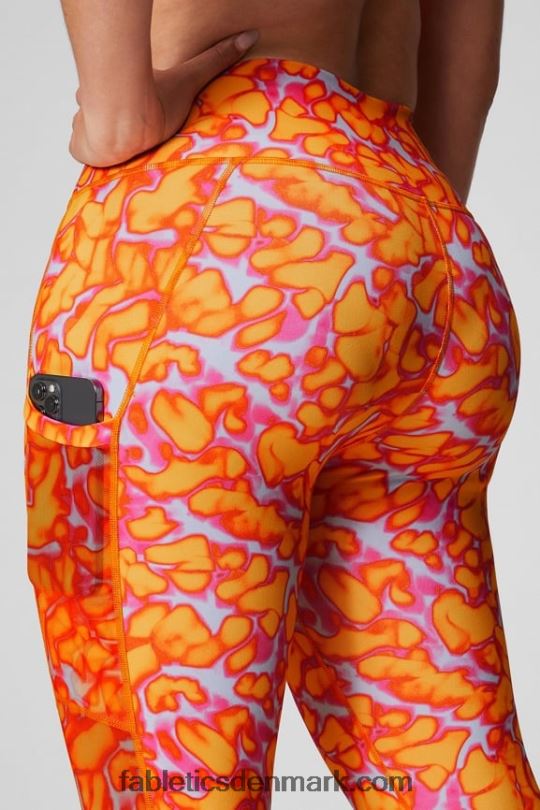 Fabletics Kvinder On-the-go powerhold højtaljet capri 44 PNX2T767 sort/salt spray