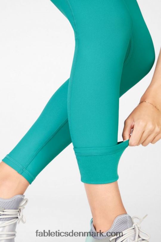 Fabletics Kvinder Therma-flex essentiel legging med høj talje PNX2T1201 mørk jade