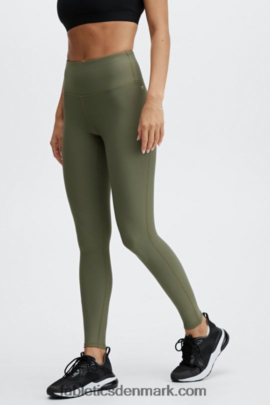 Fabletics Kvinder Therma-flex essentiel legging med høj talje PNX2T1204 skifergrøn