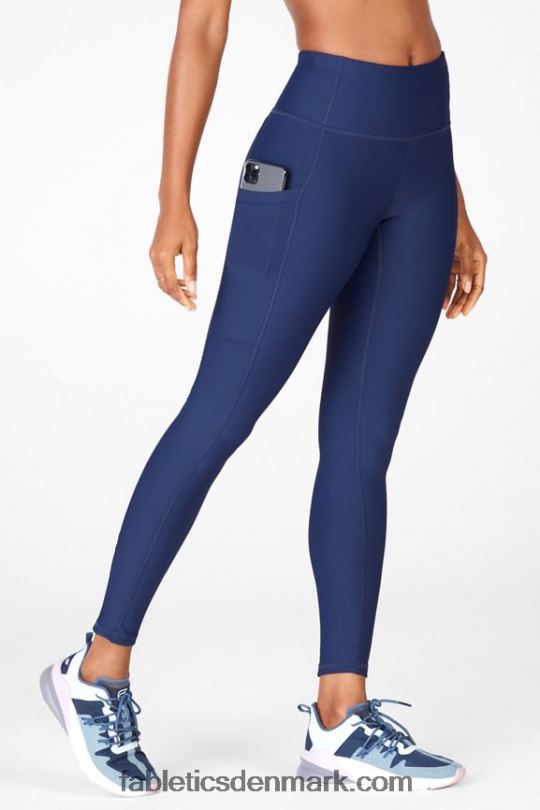 Fabletics Kvinder Therma-flex højaljet lommelegging PNX2T1038 flåde