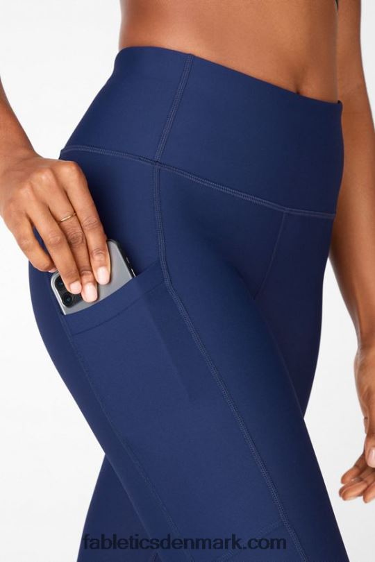 Fabletics Kvinder Therma-flex højaljet lommelegging PNX2T1038 flåde