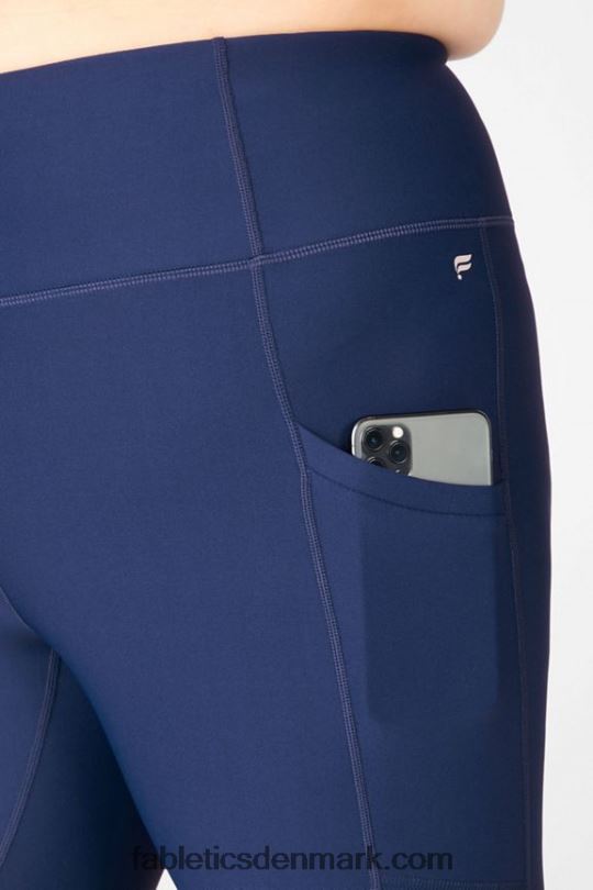 Fabletics Kvinder Therma-flex højaljet lommelegging PNX2T1039 flåde