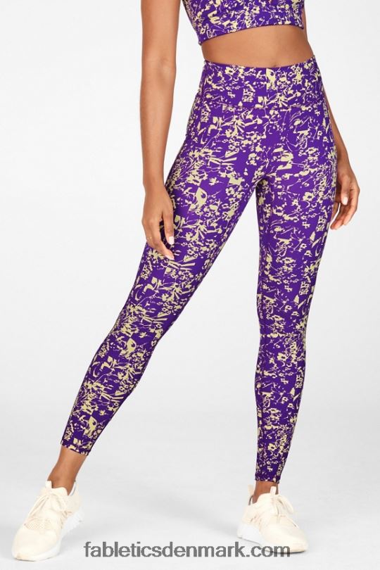 Fabletics Kvinder anywhere motion365 højtaljet legging 86 PNX2T1262 blomsternedbrydning