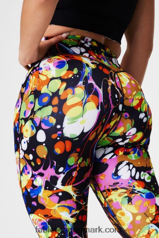 Fabletics Kvinder anywhere motion365+ højtaljet legging PNX2T937 sort kalejdoskopisk